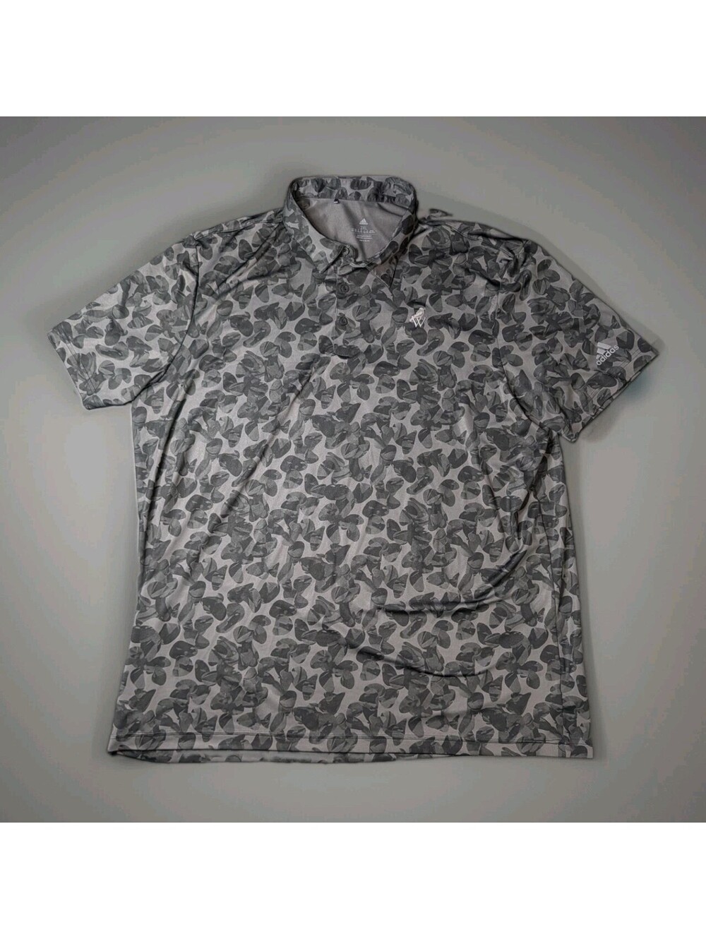 Adidas Performance Prisma Golf Polo Black Gray Woodside 2XL